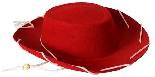 Wildarms Klassischer Western-Cowboyhut für Erwachsene und Jugendliche – Vintage-Rancher-Stil, Unisex-Kostümhut mit breiter Krempe (1, Rot, S)