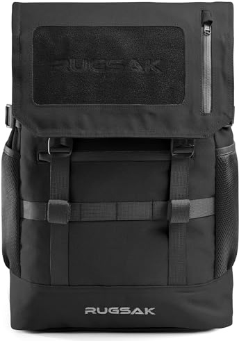 RUGSAK® Original PRO | Laptoprucksack Wasserdicht [20-35L] Handgepäck 40x30x20 | Rucksack für Business Sport Uni Wandern Reisen | Wickelrucksack | Damen Herren Teenager