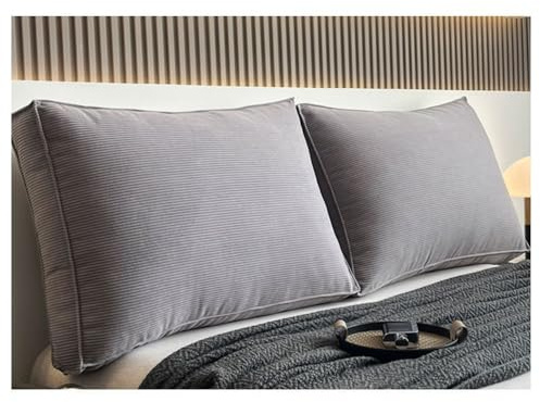 EXZFW Rückenkissen Rückenlehne Bett, Lesekissen für Betts/Sofa, Wandkissen, Keilkissen für Bet t und Sofa, Sofakissen Groß, StüTzkissen, Nackenkissen für Couch und Betten,Light Gray,70x55x15cm(1pc)