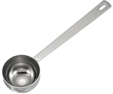sourcing map Measuring Spoon, 30ml Long Handle Table Scoop Silver | Teaspoon,Coffee Scoop,Spoon for Ground Coffee Tea Sugar Cooking Baking,