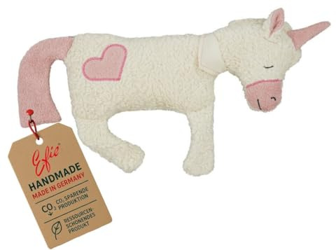 Efie Kirschkern-Bio-Wärmekissen Einhorn mit Herz, kontrolliert biologischer Anbau organic, Made in Germany