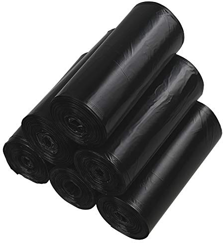 Qshape 6 Liter Müllbeutel Abfallbeutel Müllsäcke Mülltüte Schwarz, 150 Beutel