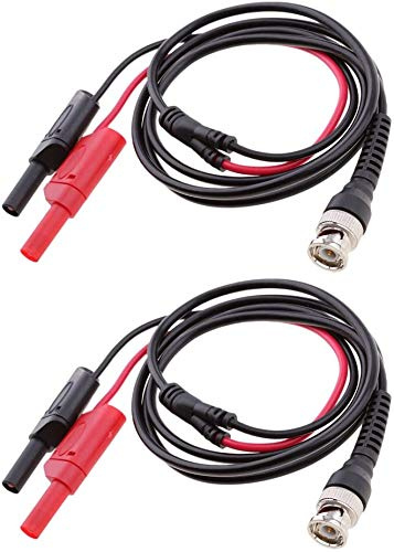 BNC to Dual 4mm Banana Plug Multimeters Meter Test Probe Lead Cable Wire 2pcs