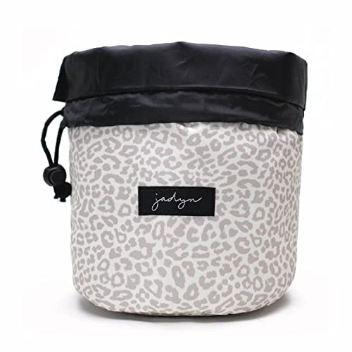 Jadyn Strapazierfähiger Make-up-Organizer mit Cinch-Oberteil, kompakte Reise-Make-up-Tasche, 7 Innentaschen für Kosmetik, mit Kordelzug, Kulturbeutel, Reisetasche für Damen, stilvolle, 6 l