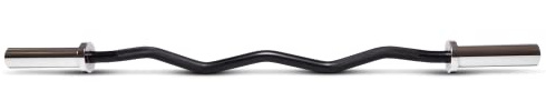 Suprfit SZ Curl Hantelstange, Profi Langhantelstange, Olympic Barbell 7,5 kg, 120 cm, 50 mm Aufnahme, Griff 25 mm, max. Gewicht 135 kg, Stahl Chrom Schwarz