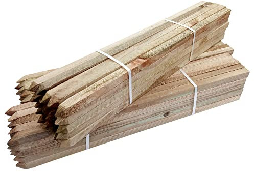 Elixir Gardens Wooden Tree Stakes & Fence Posts | Plant & Shrub Support | Pressure Treated Square Sawn Timber | 75cm(0.75m) x 15