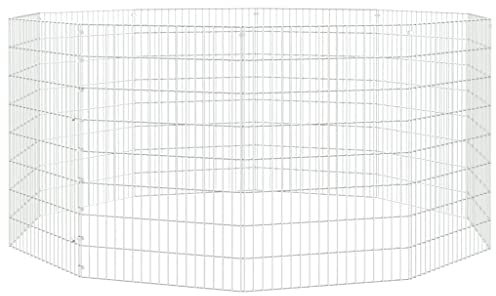 vidaXL Free Range Animal Enclosure 10-Panel 54x80 cm Galvanised Iron