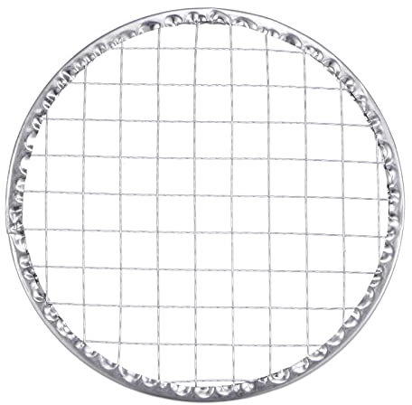 sourcing map 10pcs Round BBQ Grill Net 5.5 Dia Galvanized Iron Barbecue Mesh Mat for Baking Smoking Charcoal Grilling Roasting