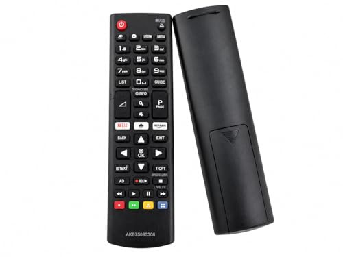 azurano Fernbedienung für LG AKB75095308 | Streaming-Tasten