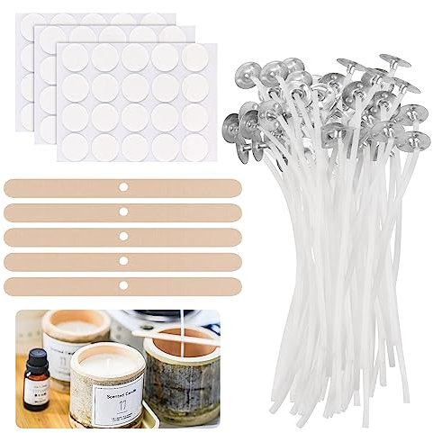 Kerzendocht 50 Stück Cotton Candle Wick,Kerzendochte Natürliche Bio-Baumwolle,Dochte für Kerzen,Kerzen Dochte Candle Wick für die Kerzenherstellung Candle DIY, Geruchlos Kerzendochte für Kerzen