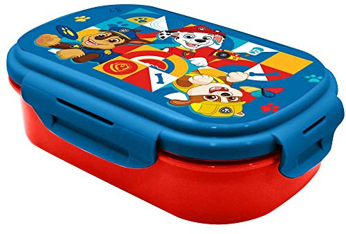 Nickelodeon Kids Licensing - Sandwichera Infantil con Cubierto La Patrulla Canina, Caja Porta Bocadillos para Niños, Diseño Resistente y Fácil de Usar