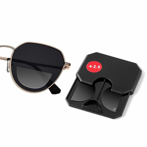 Connextion Lentilles de Lecture Bifocales Autocollantes - Grossissantes Amovibles et Réutilisables - Pour Lunettes de Soleil, de Protection et de Ski