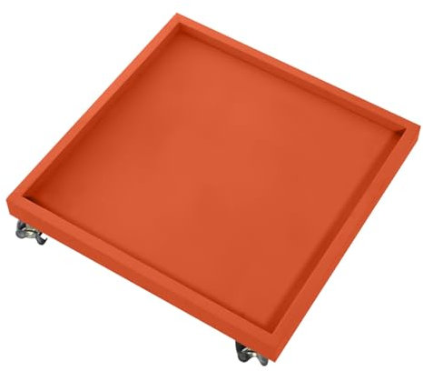XPLKQXE Blumentopf-Paletten-Rollwagen, Pflanzen-Caddy Mit Rädern, Blumentopf-Gartentopf-Mover Für Drinnen Und Draußen, 300 Pfund Kapazität (Farbe : Rosso, Größe : 60x60cm)