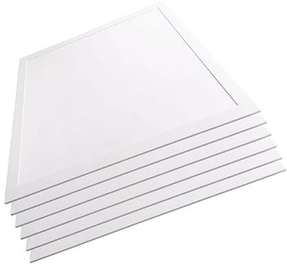 LUXULA 6er Pack LED-Panel 60x60cm Rasterleuchte, flache Deckenleuchte - 36W 3600lm 4000K Neutralweiß - inkl. Netzteile 230V - Einbauleuchte für Rasterdecken