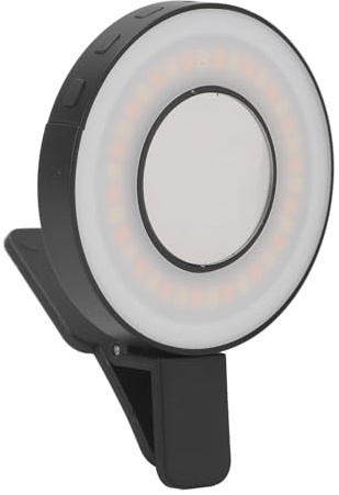 Magnetic Selfie Light, W36 LED Selfie Light for Phone 2500K-9000K Dimmable, 3 Light Modes, Rechargeable Clip on Phone Fill Light for Vlog Live Streaming Photography