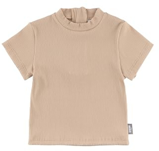 Sterntaler Unisex baby badskjorta kortärmad ribbad simtröja set, Beige, 104