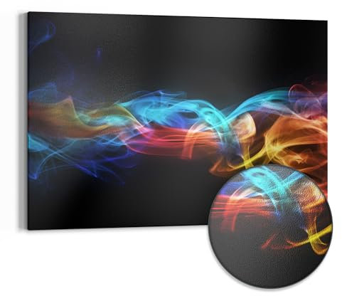 DEQORI Metall Magnettafel | 90x60 cm cm groß | Motiv Farbige Rauchschwaden | Whiteboard für alle Magnete | Magnetboard Wand-Tafel für Küche & Büro | Design Magnetwand Pinnwand magnetisch