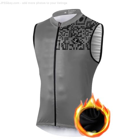 UGLY FROG 2025 De24Zr01 2024 Herren Winter Thermisches Fahrradjacke Radtrikot Fahrradtrikot Ärmellos Vest, Fahrradbekleidung T Shirt für Männer Radsport Bekleidung