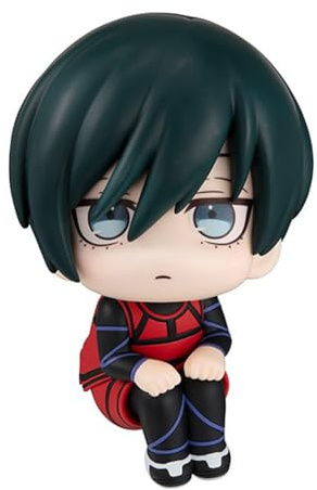 DEXSHUN Rin Itoshi Figurine manga mignonne modèle Look Up Figurine 11 cm Statue assise en PVC Décoration de bureau Cadeaux Figurine