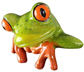 BESTOYARD Computer Kreative Dekoration Frosch Harz Spielzeug Lustiges Ornament Für Heimbüro Schreibtisch Mini Geschenk Grün