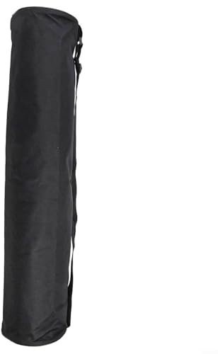 Floweringbeter Tragetasche für Fitness-Yogamatte, wasserdicht, durchgehender Reißverschluss, 72 x 16 cm, grauer Oxford-Stoff, Schultergurt, für Fitnessstudio, Reisen, Aufbewahrungstasche (schwarz)