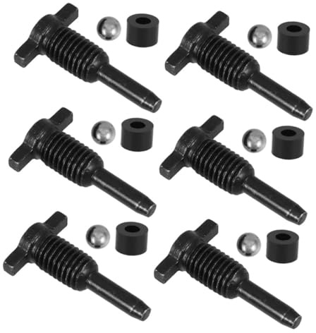 FIXOSHEE 6 Sets Vertical Jack Seal Release Valve Kit Rubber Filler Plug Steel Ball Accessories for Hydraulic Floor Jack Automotive Repair Parts under 20 Ton