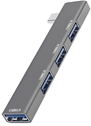 Leloco USB C Hub 3.0 mit Mehreren, 4-Port USB C Adapter Mehrfach Verlängerung Adapter Kompatibel Mit MacBook, Laptop, Handy, Desktop-PC, Flash-Laufwerk, Drucker, Tastatur, Mäuse Headset PS 4 usw