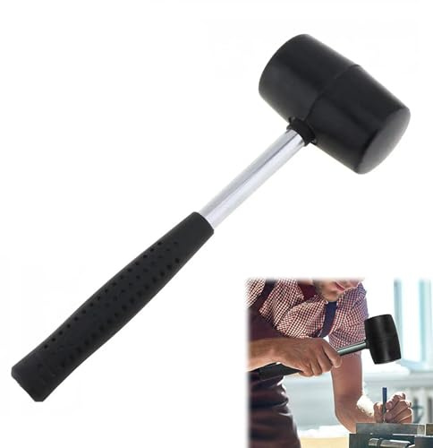 Gummihammer, Gummihammer Camping, Doppelkopfhammer Mit Rutschfestem Gummigriff, Camping, Zelt- und Outdoor-Zubehör, Gummi Hammer Für Indoor und Outdoor Fliesen, Ziegel, Zeltpflöcke, 300g