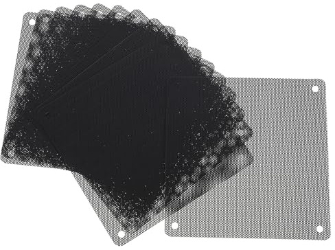 SAFIGLE 10 Stück PC Gehäusefilter aus PVC für Sommer Computer Mesh Filter mit Einfacher Struktur Staubschutz für Lüfter und Gehäuse Schwarz 12cm für Desktop Pcs