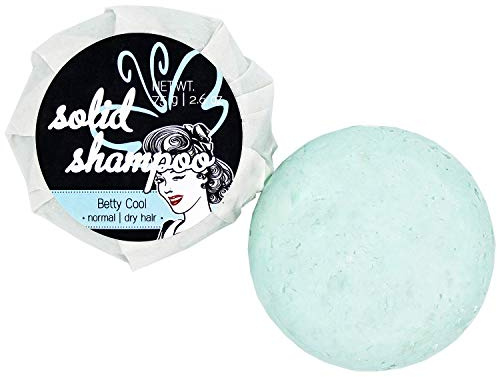 Festes Shampoo, 75 g, normales bis trockenes Haar, Betty Cool, sulfatfrei, fester Shampoobar aus mildem Tensid | mit Magnolien Duft