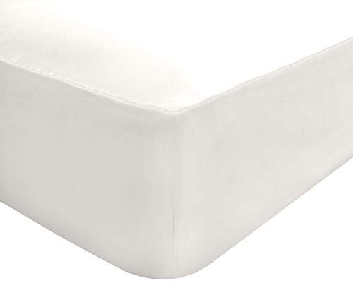 Sleepdown Fitted Sheet Super Soft Cosy Easy Care Polycotton Bed Linen Luxury Bedding Bedsheet 25cm Deep Non Iron - White - King