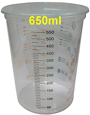 Messbecher 10x Mischbecher 650 ml für Autolack von Ludwiglacke