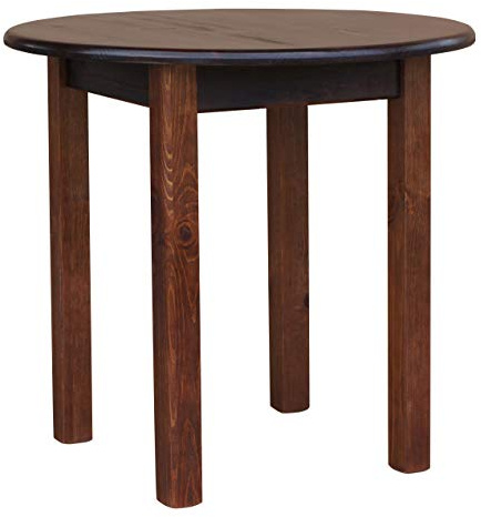 K koma runt furu bord, matbord, köksbord, matbord, massiv restaurang, 90 cm (NUSS)