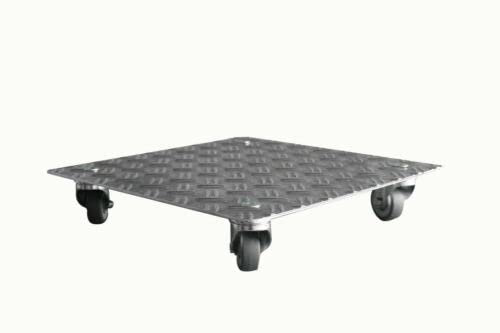 Pflanzenroller AluGrip-V200 bis 200kg Blumenroller Untersetzer Indoor Outdoor (Aluminium Duett 2,5/4mm, 350x350mm)