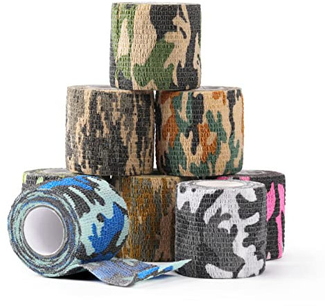 Cohesive Bandage Wrap 2'' x 5Yards, Keilend Tattoo Grip Tape, Self Adherent Bandage for Ankle Sprains, Wrist Swelling &Tattoo，Camo
