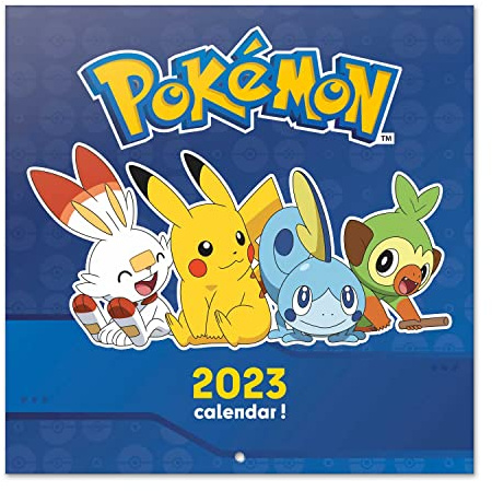 Grupo Erik Wandkalender 2023, Jahreskalender, Kalender 2023 mit Geschenk Poster, Anime zum Aufhängen, Offizielle Lizenz, FSC zertifiziert, Pokemon, Klein