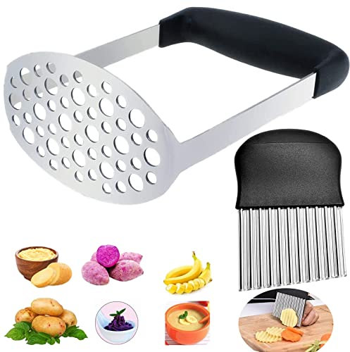 Kartoffelstampfer,Kartoffel Stampfer,Gemüsestampfer Kartoffelpresse Manueller Kartoffelpresser,Kartoffelpressen für Gemüse, Obst und Kartoffelbrei, der Stampfer ist Spülmaschinengeeignet