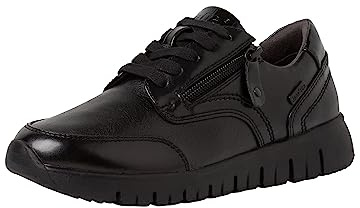 Jana Dam Softline 8-23765-41 Bekväm multibredd bekväm sko sportig flexibel sula vardagsskor fritid enkla sneakers, Svart, 39 EU Weit
