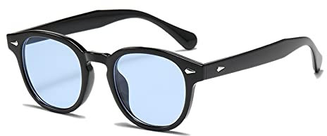 LHSDMOAT Occhiali da sole sportivi vintage anni '70 rotondi UV400 in stile Depp per uomo e donna, occhiali da sole colorati per la guida e i viaggi