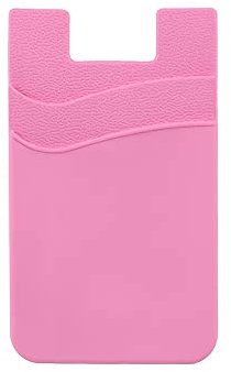 Todotumovil Tarjetero Funda Billetera Teléfono Móvil, Pegatina Adhesiva Trasera, Soporte Tarjeta Crédito y DNI (Rosa)