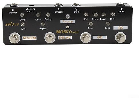 5-in-1 Gitarre Multi-Effektpedal Distortion Delay Reverb Overdrive Loop Gitarre Musik Zubehör für Gitarre Enthusiasten