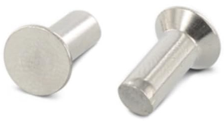 Senknieten 5X14 50 Stück Edelstahl A2 Vollnieten mit Senkkopf DIN 661, Senkkopfnieten - Nieten rostfrei