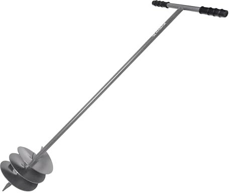 KADAX Erdlochbohrer für Einpflanzen von Bäumen, T-förmiger Handerdbohrer für Gartenarbeit, Gartenbohrer für Zaunpfosten, Pflanzbohrer mit Handgriff (Ø 200 mm)