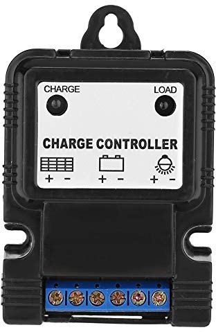 BuyWeek PWM Solarmodul-Laderegler 6V/12V 3A Intelligenter Solarregler Tragbares Solarpanel-Ladegerät Solarladeregler mit LED-Anzeige, Lichtsteuerung und Zeitsteuerung, Einstellbar Batterieregler