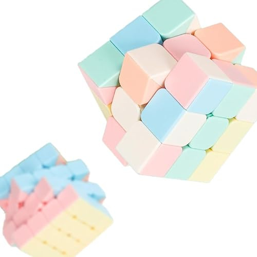 Shengshou Magic Puzzle Cube colori pastello, adesivo senza adesivo, serie Macaron multicolore 3D cubo giocattolo (5,5 cm 3 x 3 x 3 cube)
