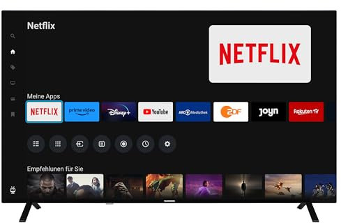 Telefunken QLED Fernseher 65 Zoll Smart TV powered by TiVo (4K UHD, HDR Dolby Vision, Dolby Atmos, Triple-Tuner, 6 Monate HD+ inkl.) QU65TO750S