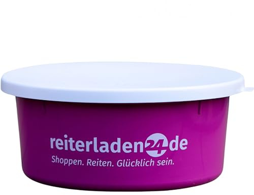 RL24 - Leckerlischale – Pink – 1 Schale á 2l | Müslischale mit Deckel für Pferde – Futterschale zur Aufbewahrung von Leckerli & Pferdefutter – Leckerli-Dose