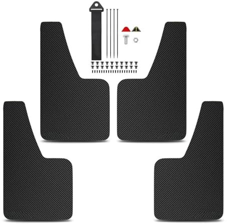 HEXEH Parafanghi per Auto Paraspruzzi Universali Parafango Modellato Parafango Gancio Traino Decalcomania Accessori per Styling Paraspruzzi Effetto Fibra Carbonio per Auto Paraspruzzi(1 UK)