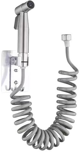 One Set Adjustable Hand Held Bidet Sprayer Fashionable Flexible Telescopic Shower Sprayer with Water Tank Hook for Water Plumbing Toilet