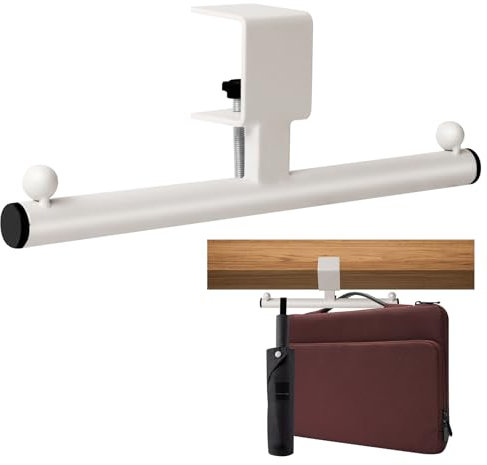 Porta Cuffie da Scrivania, Supporto per Cuffie Gaming con Ganci Su Entrambi I Lati Stand Cuffie Multifunzione Portaborse Supporto da Tavolo, Senza Foratura Ganci Cremagliera Morsetto per Borse